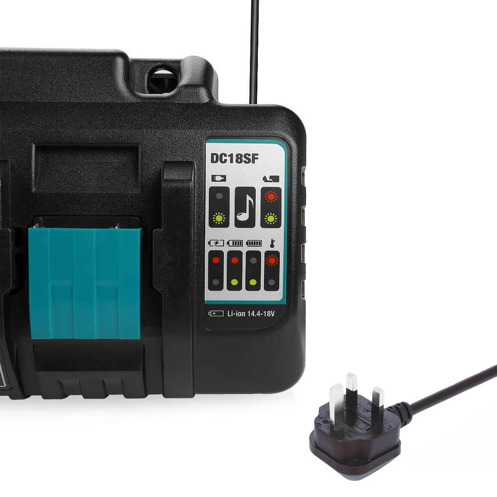 4-port 18V lithium-ion charger DC18SF for Makita 14.4V-18V lithium battery BL1890B BL1860 BL1850B BL1430 - Image 4