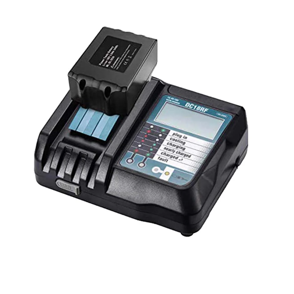 2 Pack For 18V 7.0Ah Makita BL1860B Battery Replacement & For Makita DC18RF/RC Li-ion Rapid Replacement Battery Charger | 14.4V-18V with Digital Display - Image 4