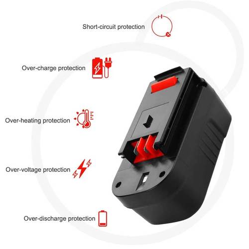 For Black and Decker HPB18 18V 4.8Ah Ni-Mh Battery Replacement 2 pack - Image 4