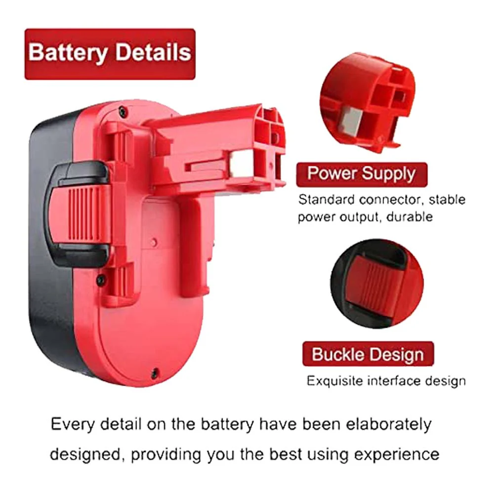 For Bosch 18V Battery 4.6Ah Replacement | BAT181 Ni-HM Batteries 4 Pack - Image 3
