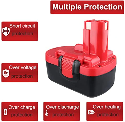 For Bosch 18V Battery 4.6Ah Replacement | BAT181 Ni-HM Batteries 4 Pack - Image 5