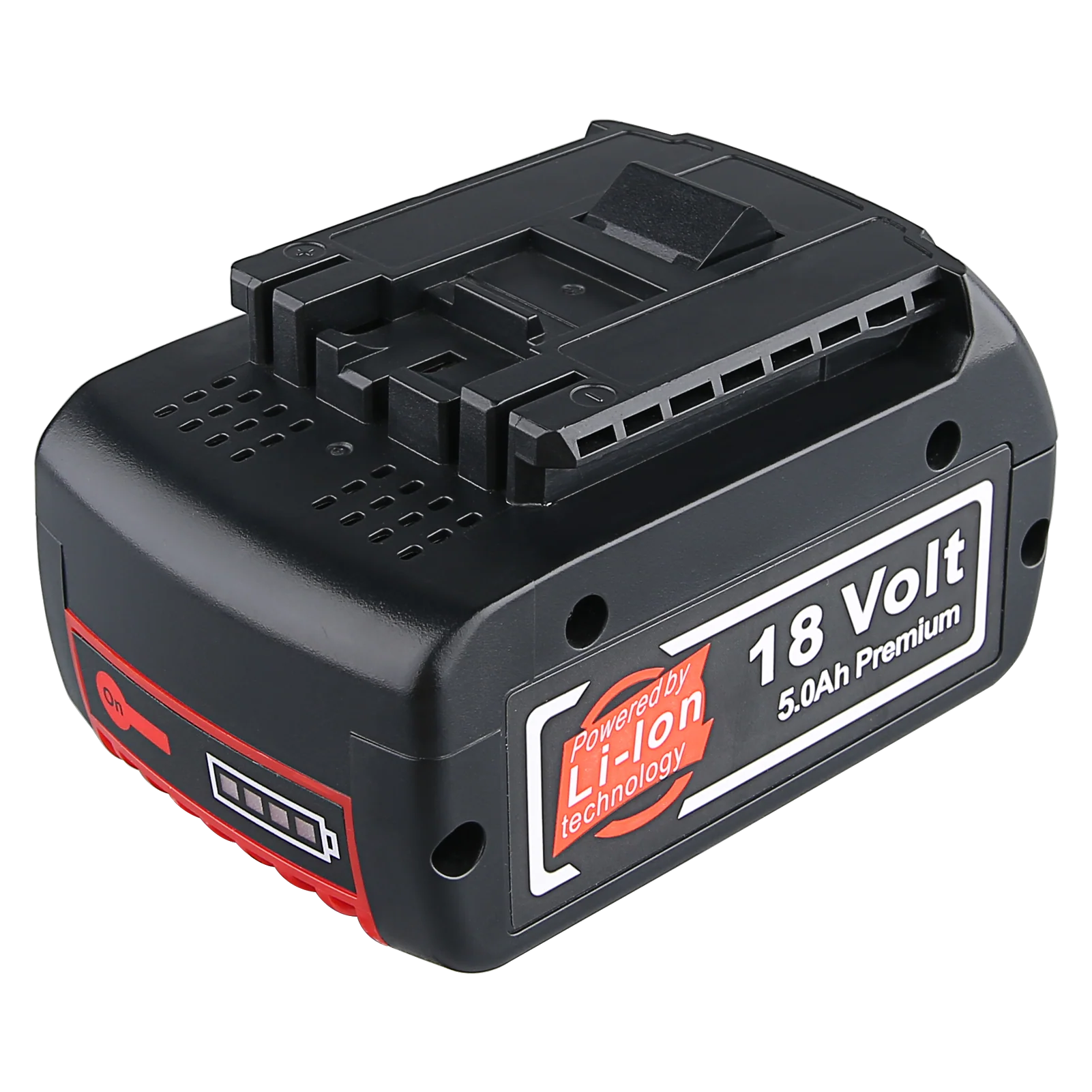2 Pack For 18V 5Ah  Bosch BAT610G Battery Replacement & For Bosch AL1820CV 14.4V -18V 3A Lithium Ion Replacement Battery Charger - Image 3