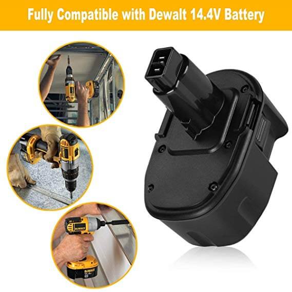 For Dewalt 14.4V Battery 4.8Ah Replacement | DC9091 Ni-MH Batteries 2 Pack - Image 4