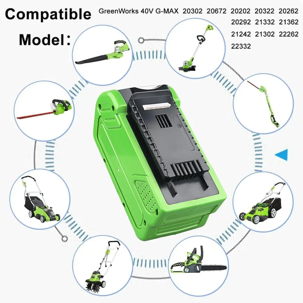 For Greenworks Battery 40V 8.0Ah | For G-MAX 29472 29462 Battery (Not for Gen 1) - Image 6
