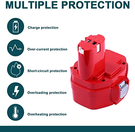 For Makita 14.4V Battery 4.8Ah Replacement | PA14 Battery Red - Image 5
