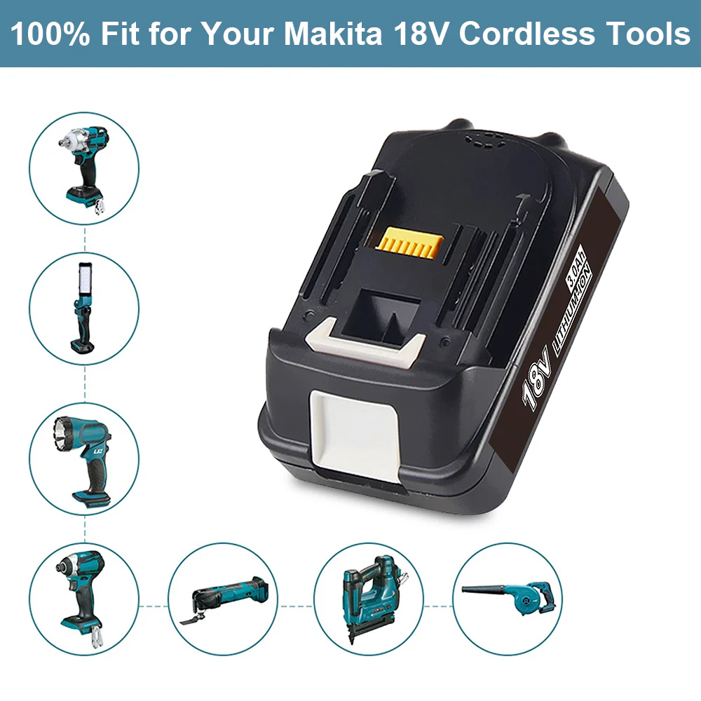 For Makita 18V Battery 3Ah Replacement | BL1830 Li-ion Batteries 2 Pack - Image 3
