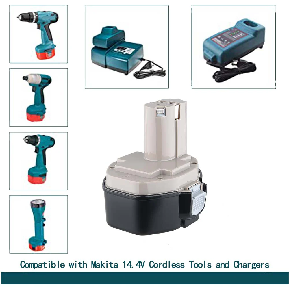For Makita Battery 14.4V 4.8Ah Replacement | PA14 Ni-Mh Battery - Image 4