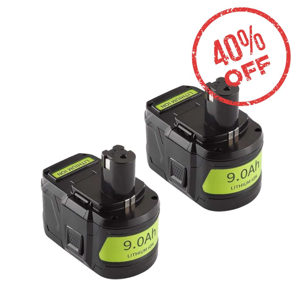 For Ryobi 18V 9Ah Battery Replacement | P108 batteries  2 Pack