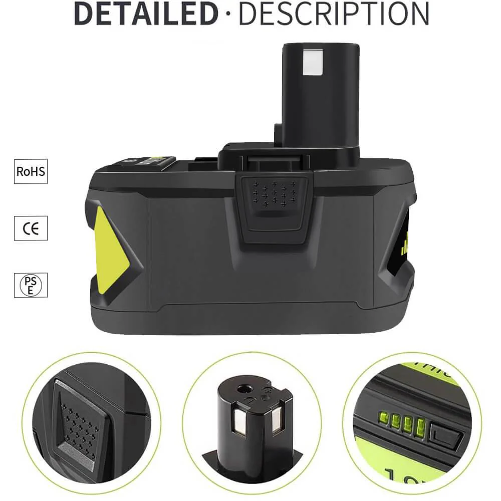 For Ryobi 18V 9.0Ah Battery Replacement | P108 batteries 2 Pack - Image 3