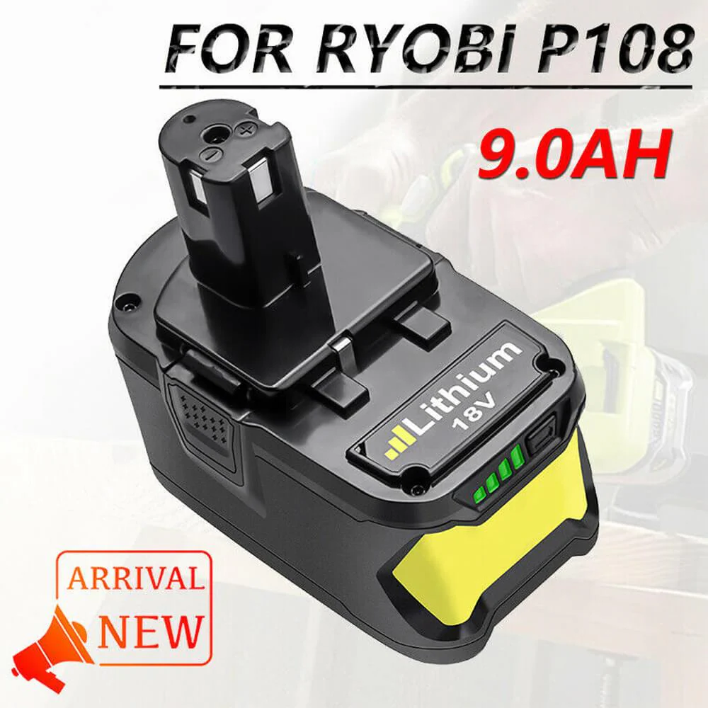 For Ryobi 18V 9.0Ah Battery Replacement | P108 batteries 2 Pack - Image 7