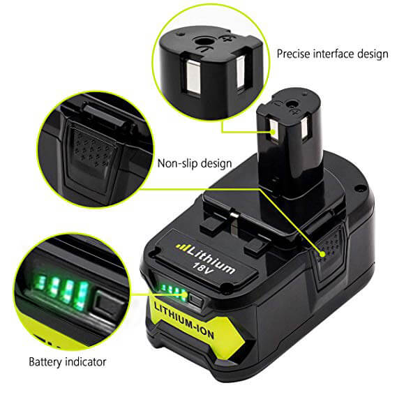 For Ryobi 18V Battery 5Ah Replacement | P108 Batteries 6 Pack - Image 4