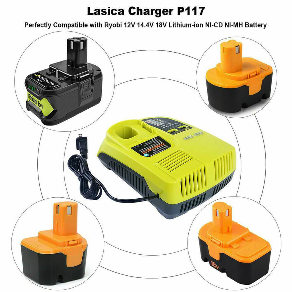 For Ryobi One Plus Replacement Battery Charger P117 | 18V-12V - Image 4